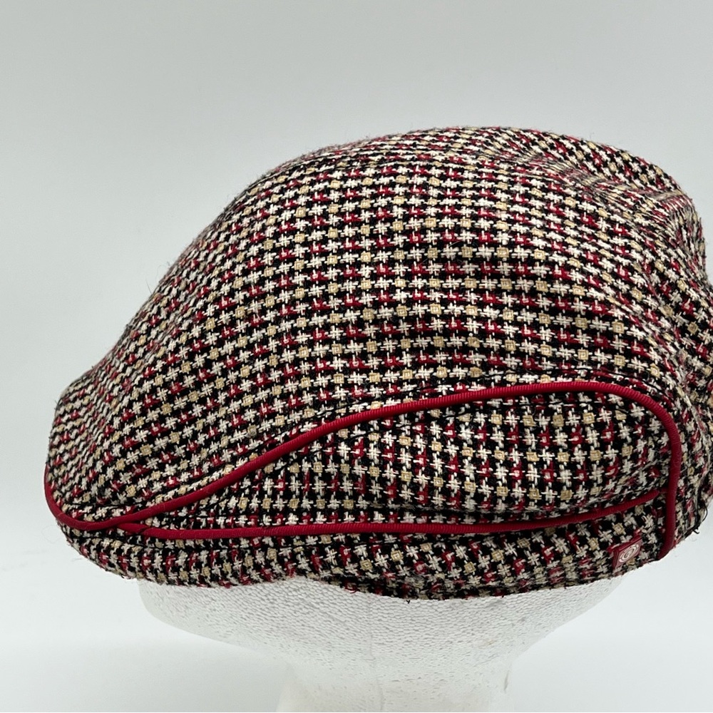 Element Crowns Houndstooth Flat Cap Wool Blend Br… - image 6